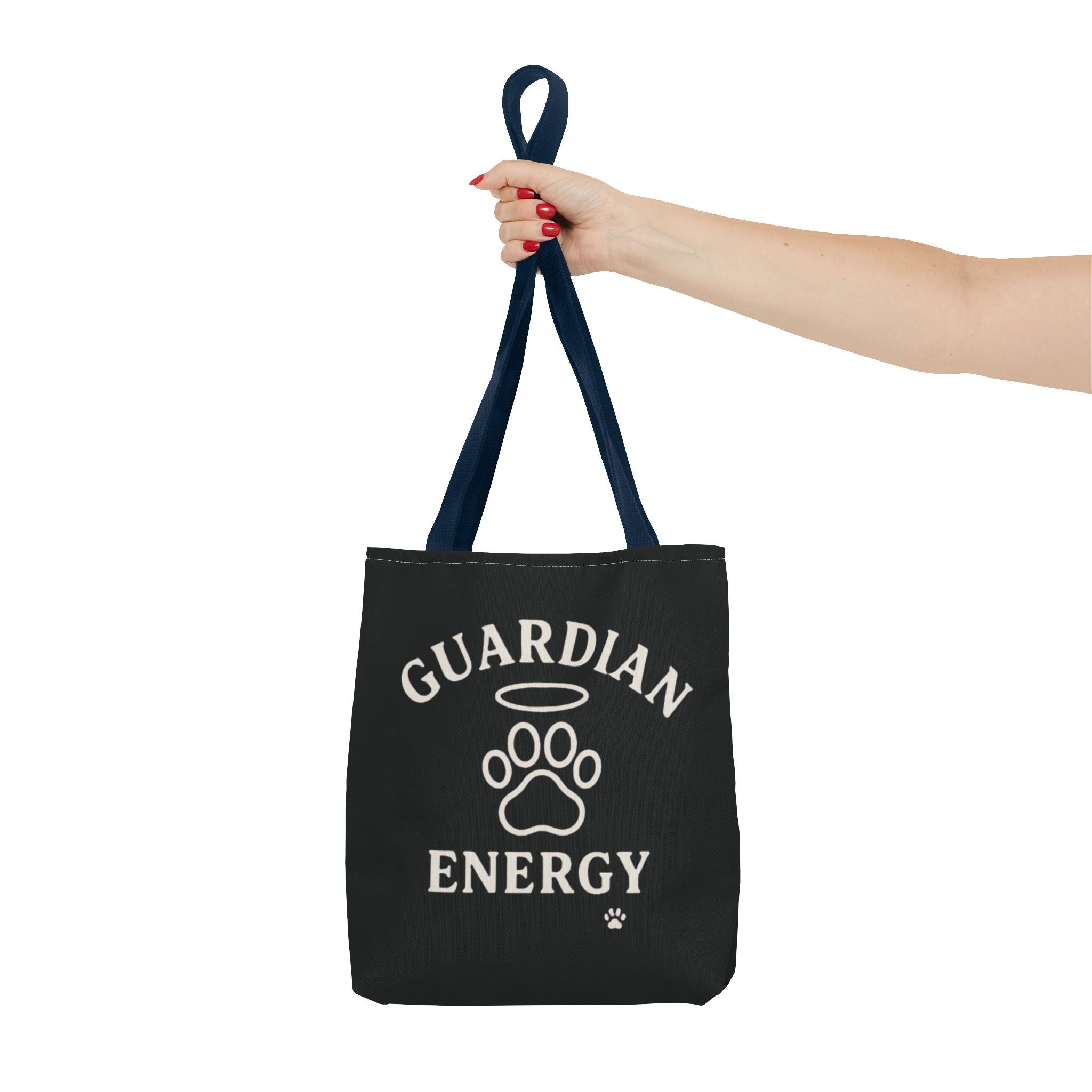 Guardian Energy Pet Lover Tote Bag, Inspirational Tote, Dog Lover Gift, AOP Tote, Eco-Friendly Shopping Bag