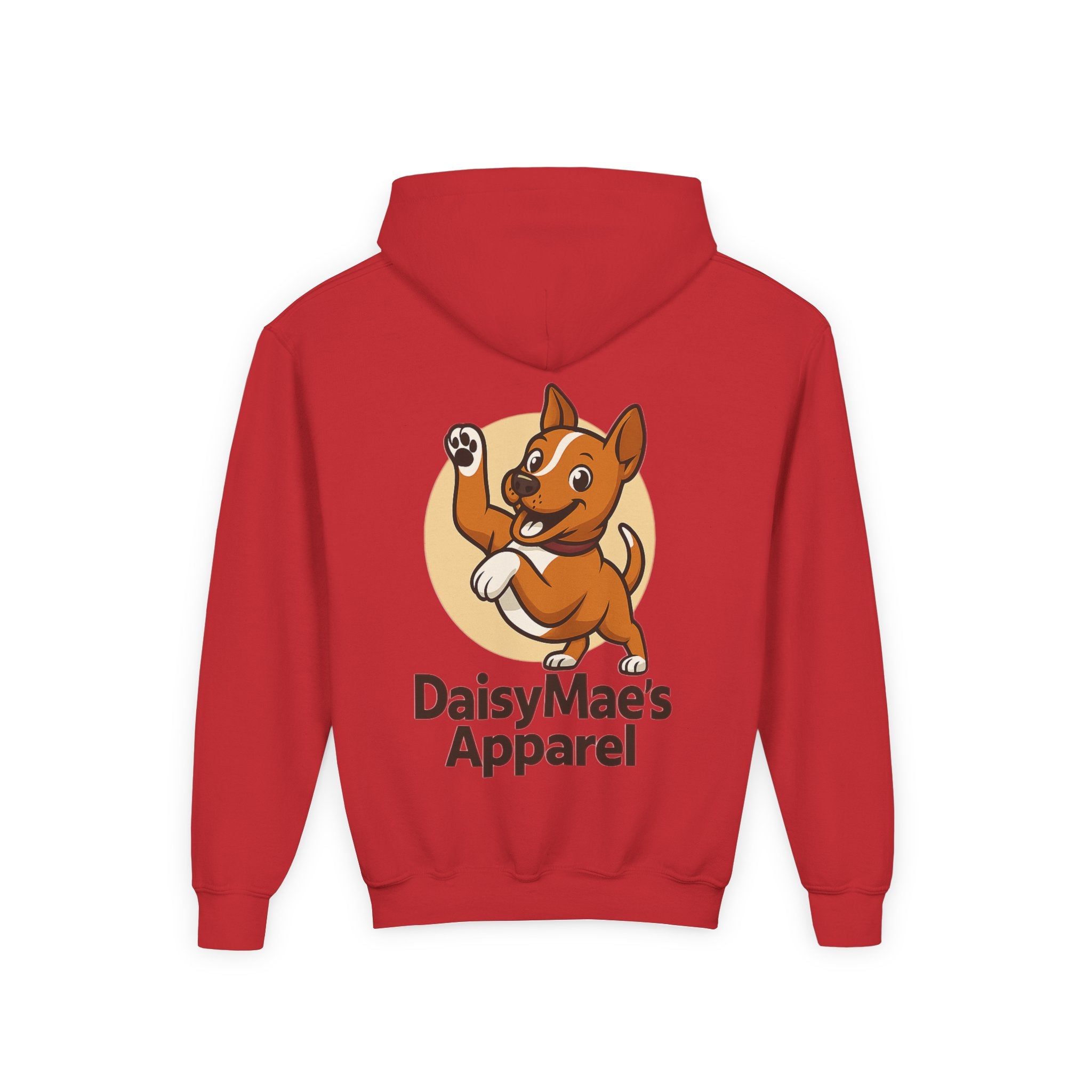 Youth Hoodie — DaisyMae’s Apparel Kids Pullover with Playful Dog Logo
