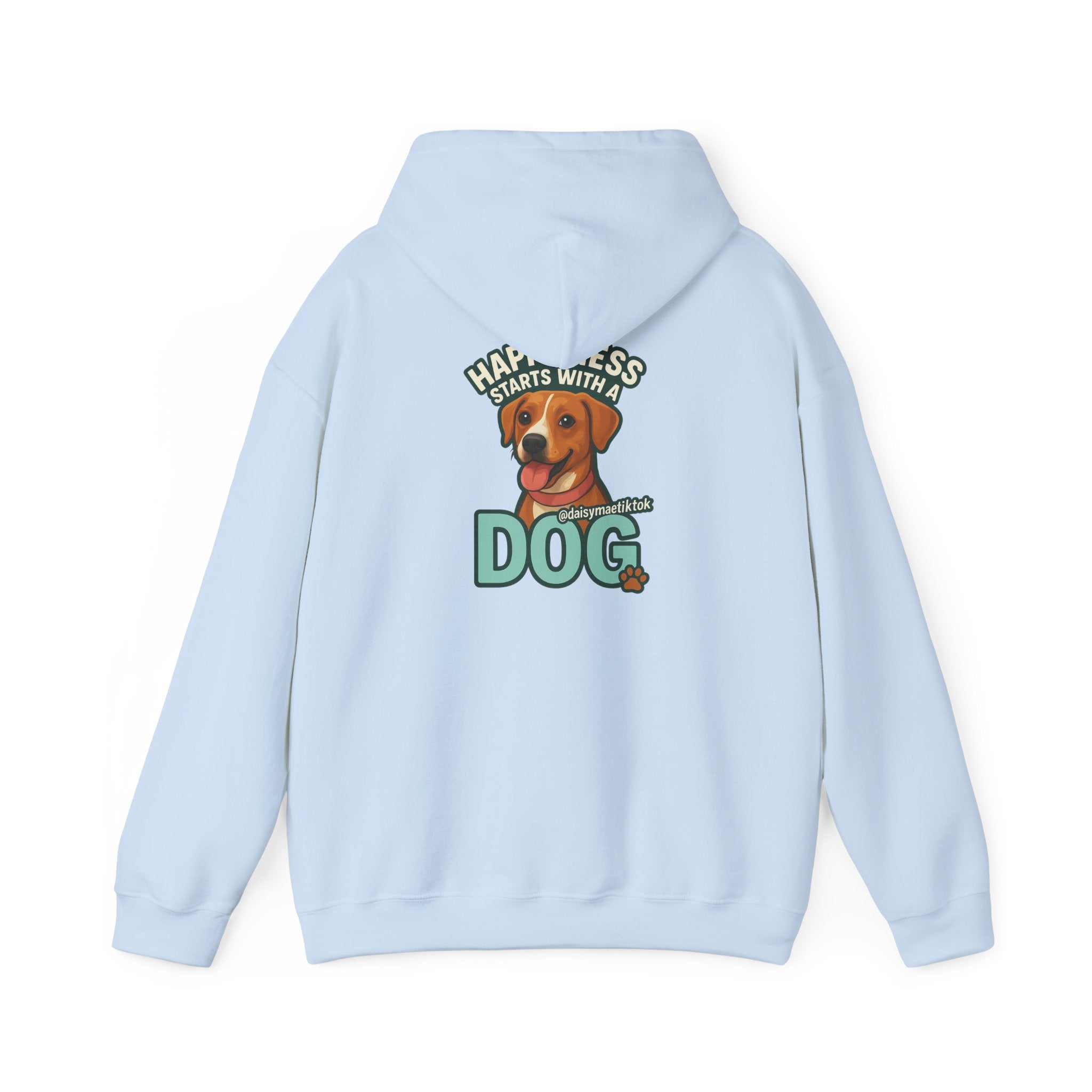 Unisex Hooded Sweatshirt, Cozy Dog Lover Hoodie, Flower Graphic Sweatshirt, Gift for Pet Owners, Relaxed Fit Casual Wear
