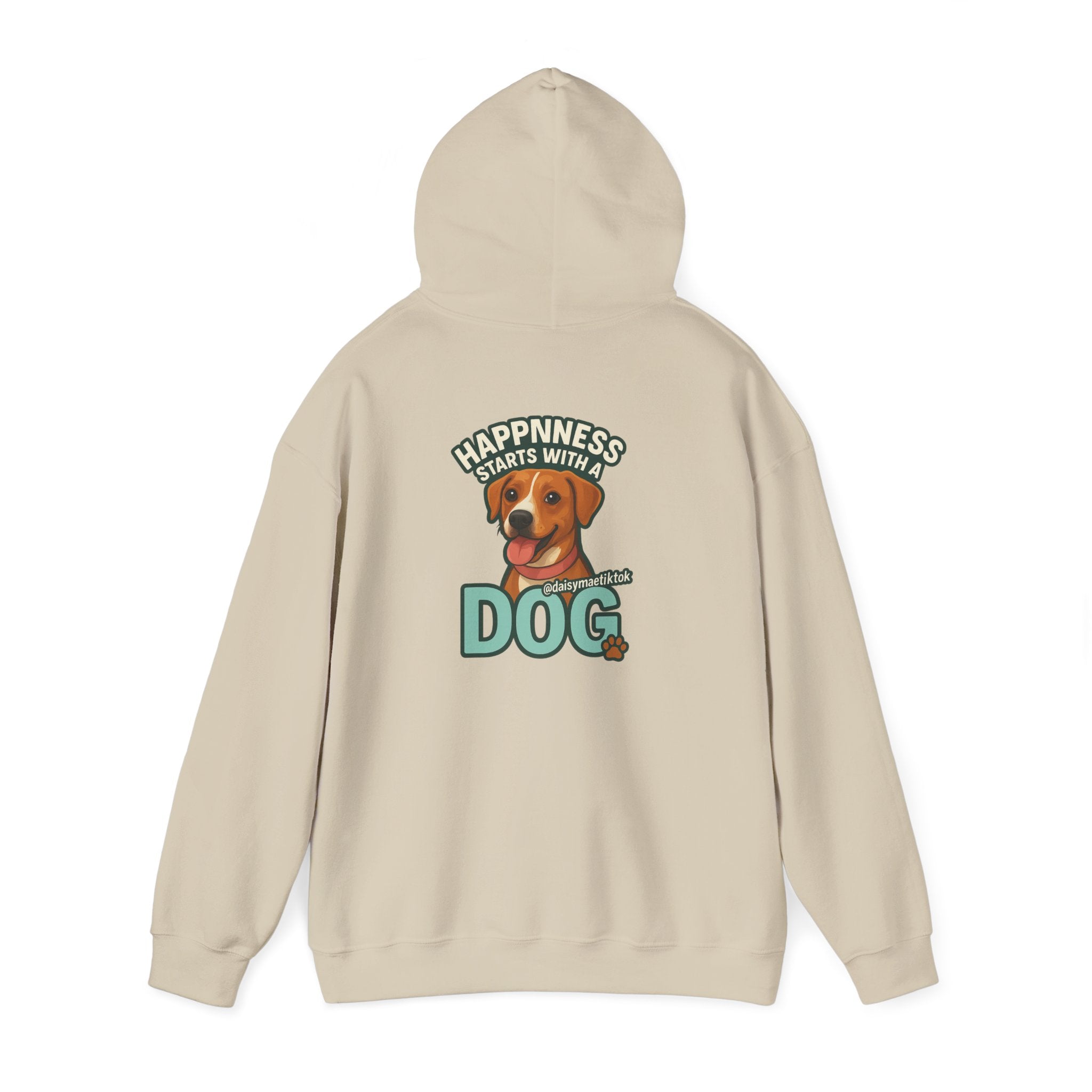 Unisex Hooded Sweatshirt, Cozy Dog Lover Hoodie, Flower Graphic Sweatshirt, Gift for Pet Owners, Relaxed Fit Casual Wear