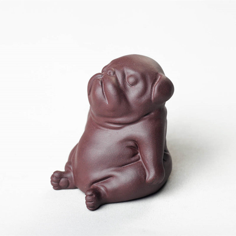 Purple Sand Tea Pet Dog Small Ornaments Crafts Decoration