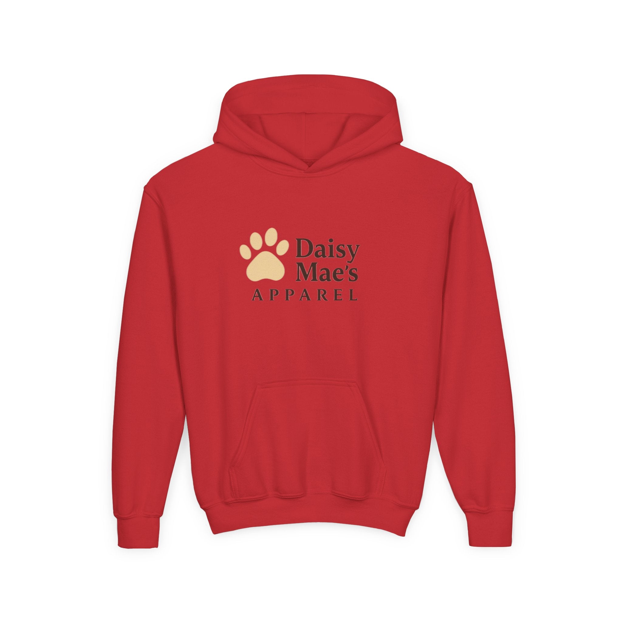 Youth Hoodie — DaisyMae’s Apparel Kids Pullover with Playful Dog Logo