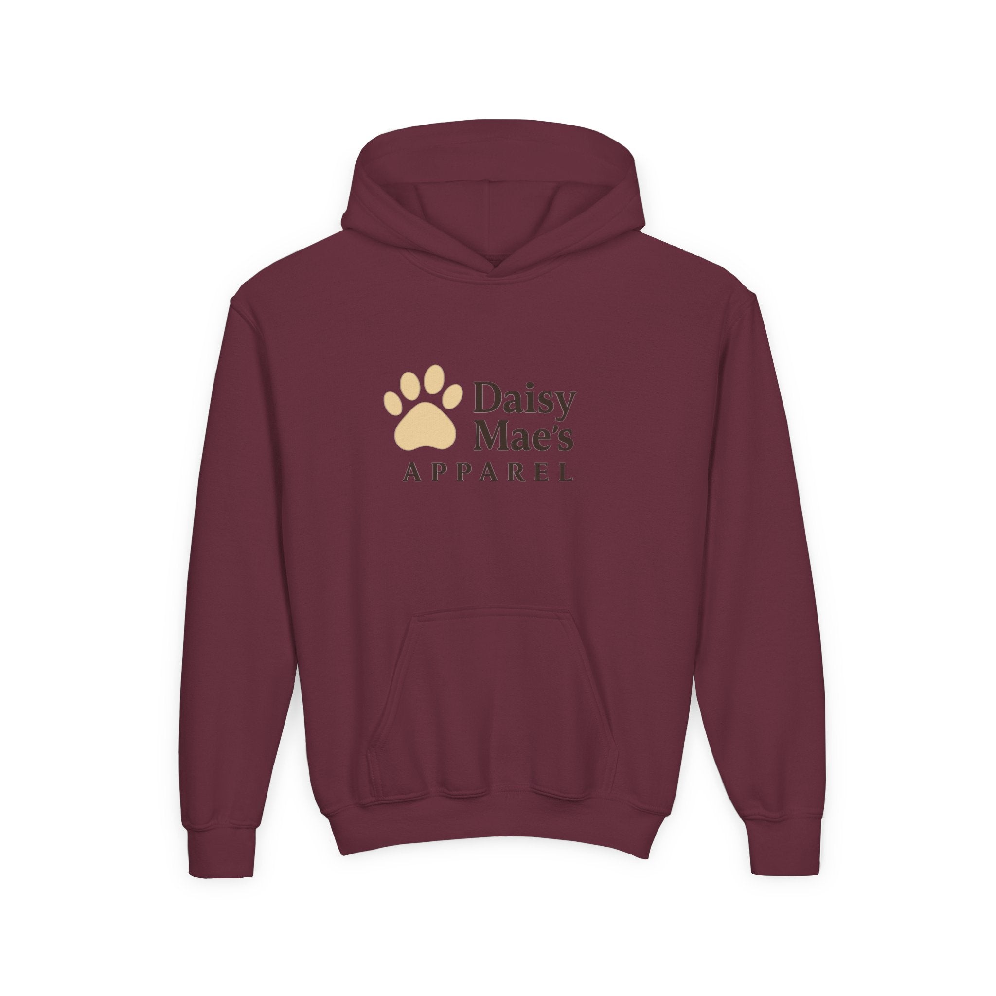 Youth Hoodie — DaisyMae’s Apparel Kids Pullover with Playful Dog Logo