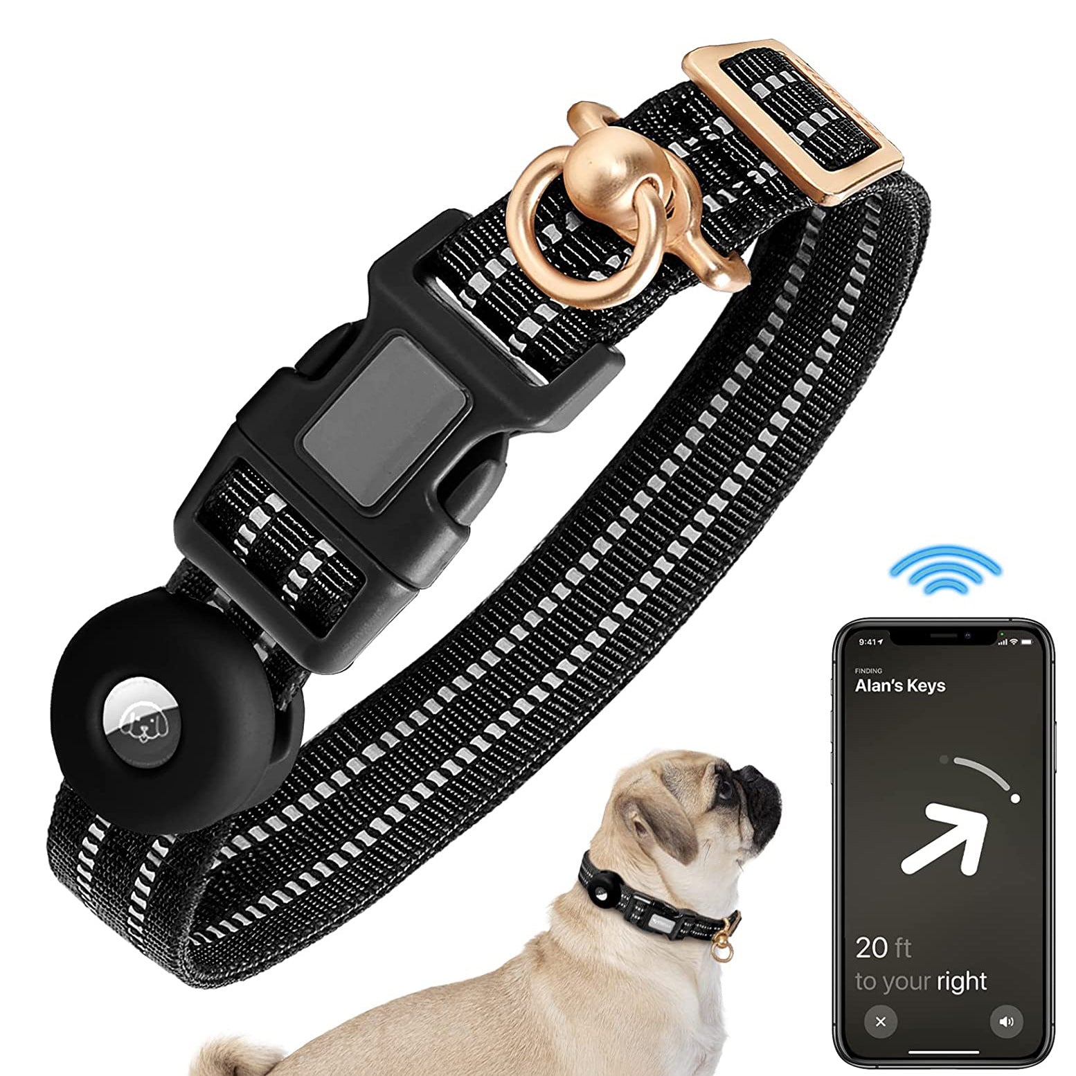 Pet Supplies Fit Silicone Case Anti-lost Dog Collar
