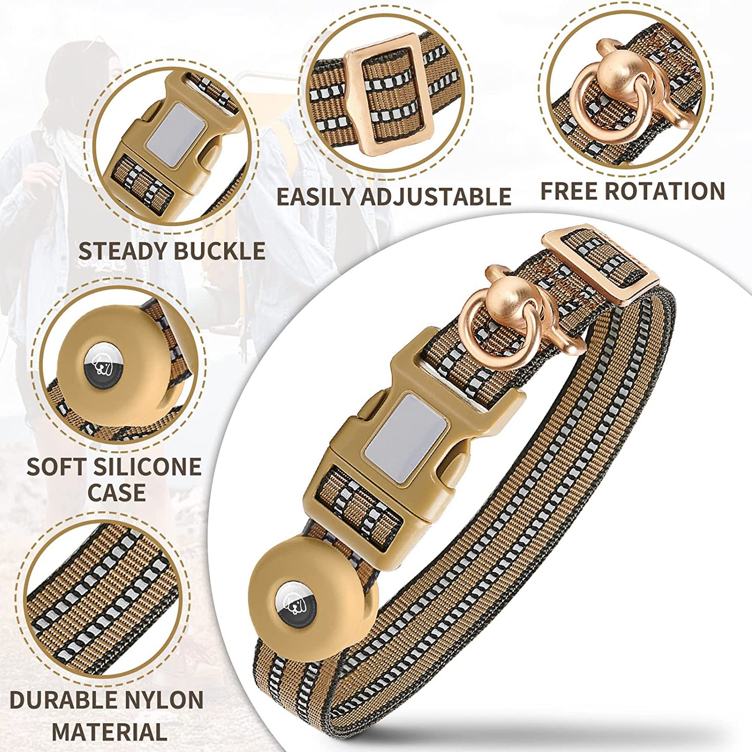 Pet Supplies Fit Silicone Case Anti-lost Dog Collar