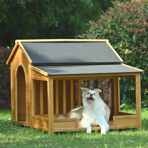 Large Wooden Dog House With Porch