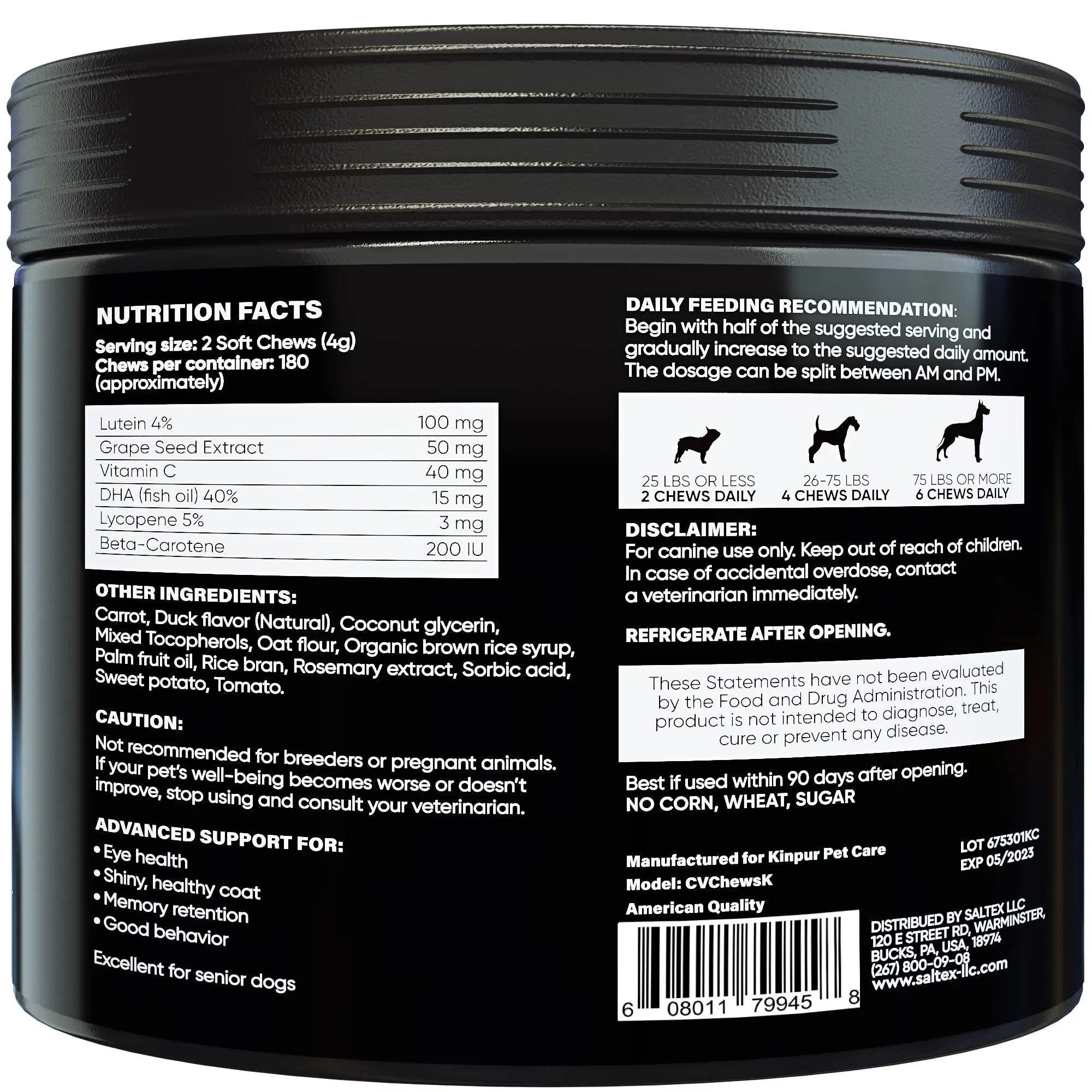Do Not Sell On Amazon Eye Vitamins For Dogs Dog Vision Supplement For Tear Stains Dog Eye Care Immune Support Vitamin