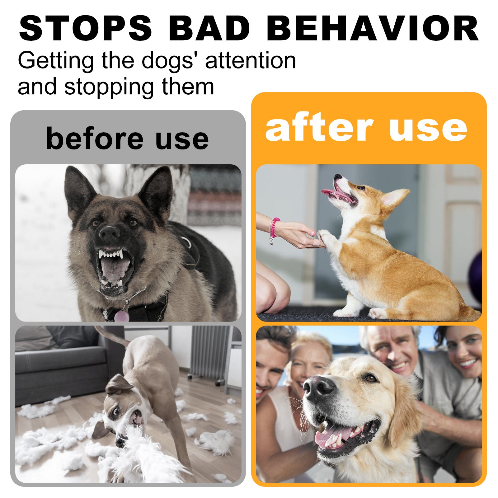 Ultrasonic Dog Bark Deterrent, Anti Barking Device Dog Barking Control Devices With 3 Modes Stop Barking Neighbors Dog, 50ft Range Indoor & Outdoor, Safe & Effective For Small Medium & Large Dogs