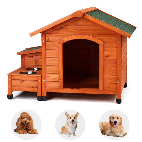 88x106x77cm Green Asphalt Roof Golden Red Main Body Fir House Type Cat And Dog House