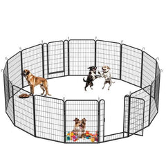 16 Pieces Of Heavy-duty Metal Pet Sports Fence