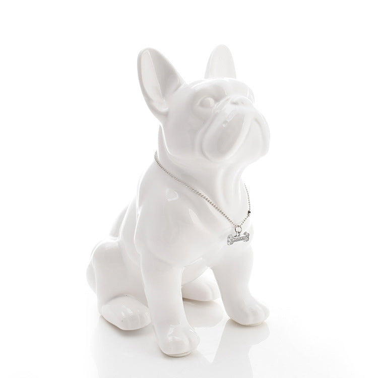 Resin Decoration Front Pet Dog Fighting Sculpture