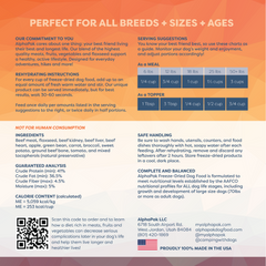 PREMIUM RAW FREEZE DRIED DOG FOOD BEEF