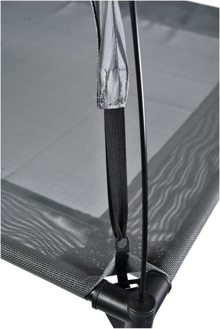 Outdoor Portable Grey Pet Dog Bed With Awning