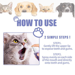 Yegebang Cat And Dog Teeth Cleaning Spray Pet Oral Cleaning Deodorizing Fresh Breath